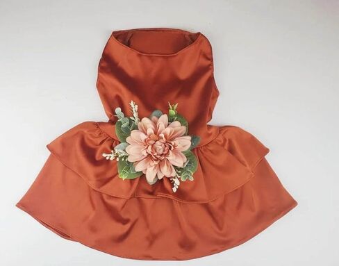 Wedding Dog Dress | Dog Flower Girl Dress | Terra Cotta Wedding | Dog Clothes XS-5XL (5X-Large) in Kuwait