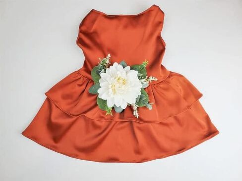 Wedding Dog Dress | Dog Flower Girl Dress | Terra Cotta Wedding | Dog Clothes XS-5XL (5X-Large) in Kuwait