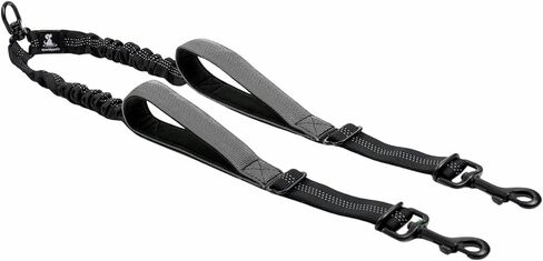 Premium Double Leash for Two Dogs – Shock Absorbing Anti Pull Double Lead for Medium & Large Breeds with Adjustable Dual Leash Attachment for 2 Dogs in Kuwait
