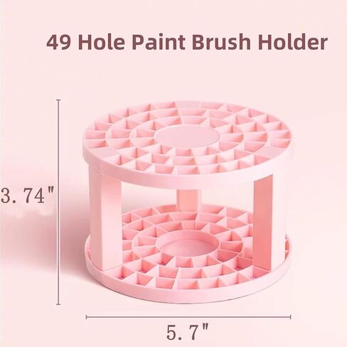 Feadily 49 Hole Paint Brush Holder, Paint Brush Holder for Artist, Desk Organizer for Colored Pencils, Markers (Black) in Kuwait