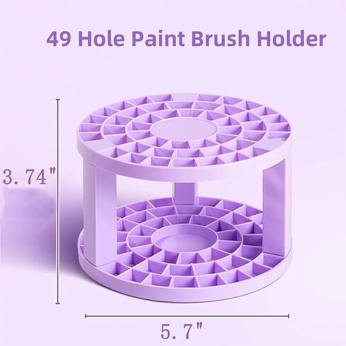 Feadily 49 Hole Paint Brush Holder, Paint Brush Holder for Artist, Desk Organizer for Colored Pencils, Markers (Black) in Kuwait