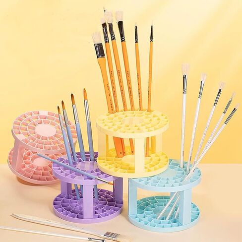 Feadily 49 Hole Paint Brush Holder, Paint Brush Holder for Artist, Desk Organizer for Colored Pencils, Markers (Black) in Kuwait