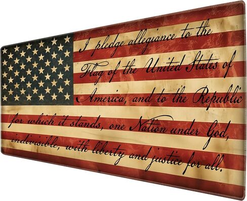 L&B Mercantile American Flag 1776 Betsy Ross We The People XXL Deskpad for Computer Keyboard and Mouse – Patriotic USA Gaming Mousepad, Extra Long XL Mouse Pad for Laptop Office Desk, Desktop Mat in Saudi Arabia