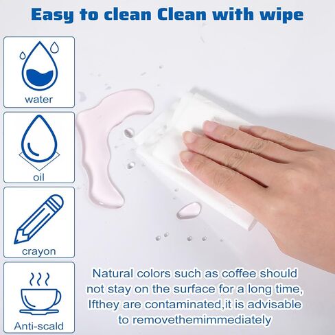Clear Desk Mat 35.4 "× 15.7" DESAD COMPUTER DESAD شفاف كبير لا تقل عن PVC ومكاتب واقي مع حافة مستديرة ، وسادة كتابة شفافة مقاومة للماء للمنزل والمكتب in Kuwait