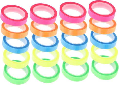 Doitool 20 Rolls أشرطة تمييز شفافة علامات الصفحات المحمولة لتوضيح الكتب لزجة لزجة للتتبع المرئي والتركيز in Saudi Arabia