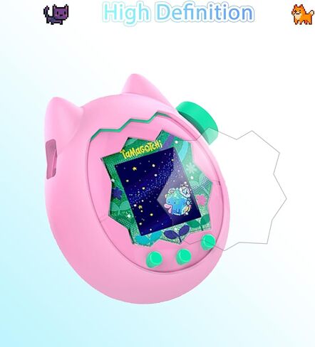 بالنسبة لحالة السيليكون الناعمة في Tamagotchi Paradise وحامي الشاشة Clear TPU ، فليم ، بزاوية 360 درجة كاملة مع حبل سلسلة زهور ، حماية صدمة الخدش ، وردي in Saudi Arabia