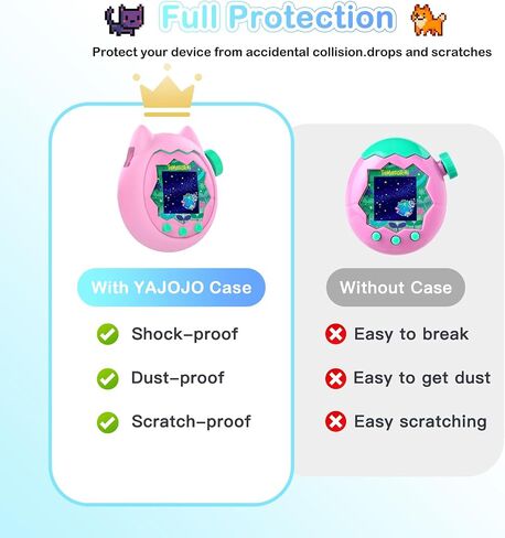 بالنسبة لحالة السيليكون الناعمة في Tamagotchi Paradise وحامي الشاشة Clear TPU ، فليم ، بزاوية 360 درجة كاملة مع حبل سلسلة زهور ، حماية صدمة الخدش ، وردي in Saudi Arabia