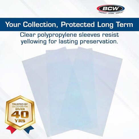 أكمام بطاقات متدرجة قابلة للإغلاق من BCW - 300 قيراط in Saudi Arabia