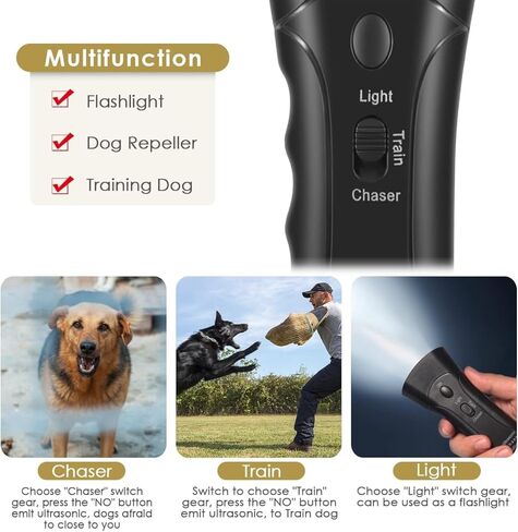 Dog Bark Deterrent Devices,Ultrasonic Anti Barking Device for Dogs,Dual Sensor Dog Bark Deterrent Dog Barking Control Devices Dog Training Tools,Safe for Human & Dogs in Kuwait
