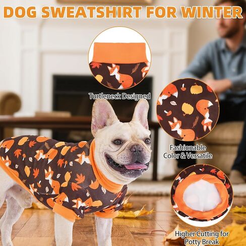 سترة Kooltail Fall Dog ، 3 عبوة من الصوف عيد الشكر الكلاب الياقة المدورة للملابس السحب للكلاب الصغيرة المتوسطة الكبيرة ، معاطف طلاء بارد شتاء لليئة للحيوان in Saudi Arabia