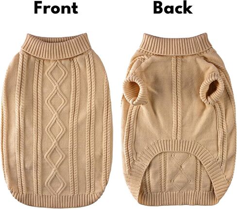 Small Dog Sweater Clothes Pullover Knitted Dog Coat Sweaters for Small Dogs Cats Girl Boy Thick Warm Puppy Clothes for Chihuahua Yorkie Bulldog Christmas Cold Weather Pet Outfits in Kuwait
