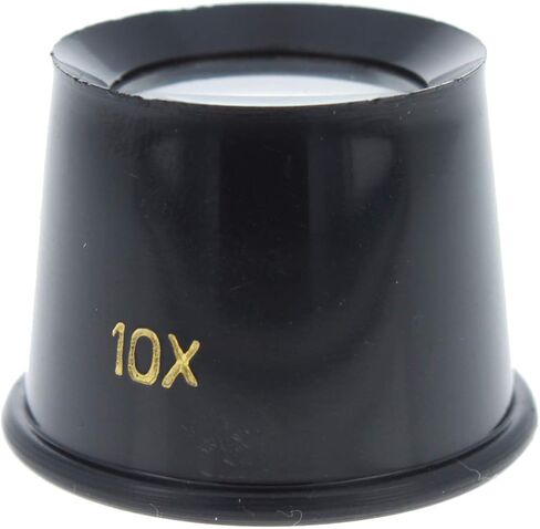 10X Plastic Jewelers Loupe 25mm Diameter Glass Lens Magnifier in Kuwait