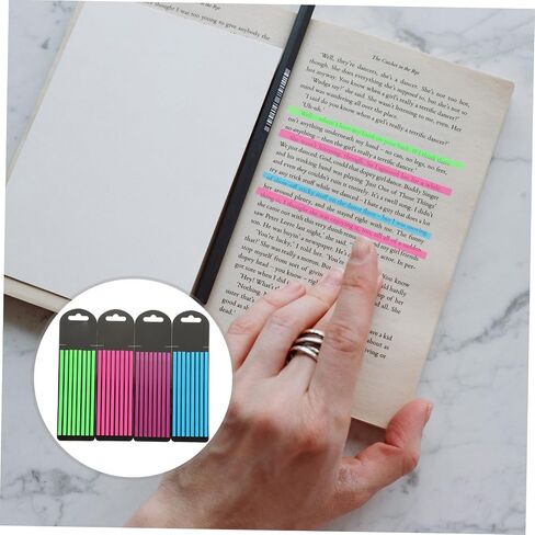 Reusable Highlight Strips of Pet Sticky Page Flags for Focused Reading and Annotation Fluorescent Notepaper for Students and Teachers in Saudi Arabia
