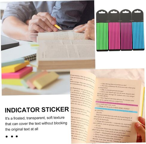 Transparent Highlight Strips Pet Page Markers for Easy Annotation Convenient for Reading and Note-taking for Students and Office Use in Saudi Arabia