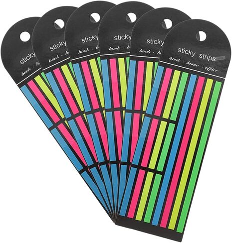 6pcs الكتب الفلورسنت علامات تبويب أدوات تمييز عاليةا لوازم التعليقات القابلة للإزالة in Kuwait