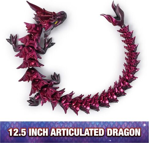 Dragons, 12.5-inch Collectible Articulated Dragon Toy Figure & Blind Box Display Egg, Fidget Home Office & Desk Decor (Styles May Vary) in Saudi Arabia