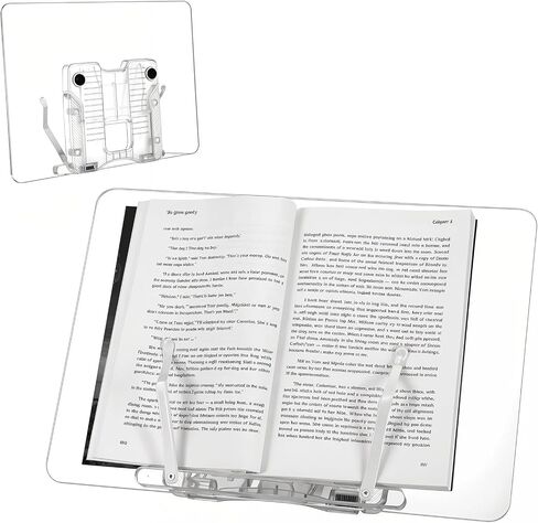 حامل الكتب الأكريليك Clear - حامل كتاب Cook Book قابل للضبط قابلة للطي للفنون ، كتاب الطبخ ، الحامل ، المجلة ، الكتب المدرسية (13.4 × 9.4inch) in Kuwait