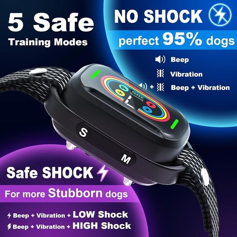Bark Collar, Dog Bark Collar for Small Medium Dogs,Dog Barking Collar, Barking Collar for Small Dogs with 7 Levels of Adjustable Sensitivity and 9 Levels of Impact Strength in Saudi Arabia