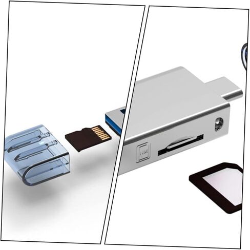 NUOBESTY 1pc USB-c Card Reader for Nm Cards Zinc Alloy Dual USB Memory Reader for Laptops and Smartphones Compact and Lightweight Design High-Speed Data for Go Use in Saudi Arabia