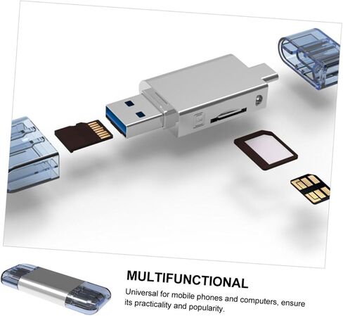 NUOBESTY 1pc USB-c Card Reader for Nm Cards Zinc Alloy Dual USB Memory Reader for Laptops and Smartphones Compact and Lightweight Design High-Speed Data for Go Use in Saudi Arabia