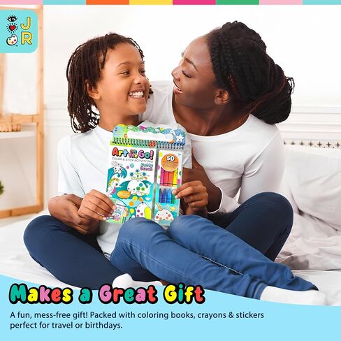 Bright Stripes Travel Art Kit for Kids Ages 3+ | Going Dotty Ocean Theme | Compact Coloring Set with Crayons, Stickers & Activity Book | Fun, Mess-Free Crafts for Toddlers and Preschoolers in Kuwait