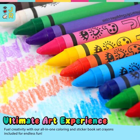 Bright Stripes Travel Art Kit for Kids Ages 3+ | Going Dotty Ocean Theme | Compact Coloring Set with Crayons, Stickers & Activity Book | Fun, Mess-Free Crafts for Toddlers and Preschoolers in Kuwait