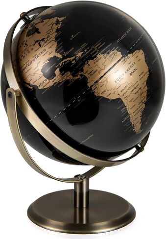 GOPLUS 9 بوصة معدنية أسود العالم غلوب ، 720 ° دوار الأرض الأرض مع المعادن ، لعبة التعلم التعليمي ، هدية تدريس للأطفال ، زخرفة سطح المكتب الحديثة للمنزل ، المكتب ، المدرسة in Saudi Arabia