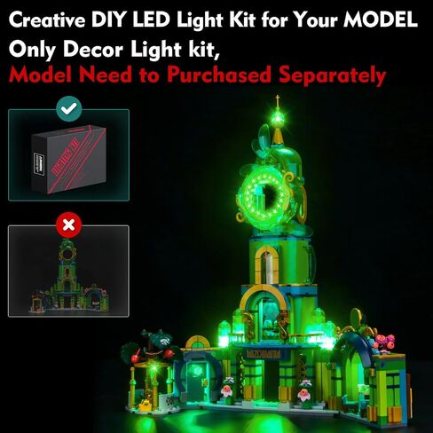 مجموعة مصباح LED متوافقة مع Lego Wicked مرحبًا بكم في Emerald City 75684 -لا توجد عارض in Saudi Arabia