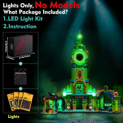 مجموعة مصباح LED متوافقة مع Lego Wicked مرحبًا بكم في Emerald City 75684 -لا توجد عارض in Saudi Arabia