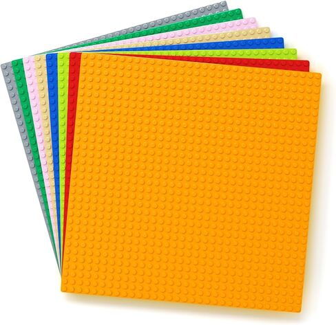 Vdealen 8 Pack Classic Baseplates 10 "× 10" لوحات بناء كبيرة لبناء الطوب ، متوافقة مع جميع العلامات التجارية الرئيسية وجدول النشاط- هدية جذرية مثالية للبنائين (متعدد الألوان) in Kuwait
