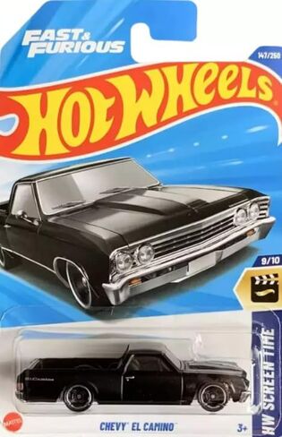 Hot Wheels Chevy El Camino [Black], Screen Time 9/10, 147/250, 1:64 Scale Diecast Car in Saudi Arabia