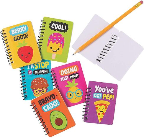 Funtastic Food Friends Mini Notebooks - 24 Pieces - Educational And Learning Activities For Kids in Saudi Arabia