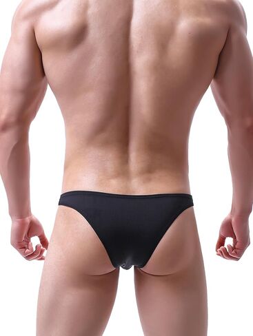 IKINGSKY Men's Sexy Brazilian Underwear Soft Pouch Bikini Under Panties Half Back Coverage Mens Underwear in Kuwait