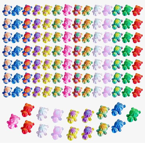 120pcs 3d المطبوعة مصغرة الحيوانات التماثيل التماثيل قوس قوس قزح التدرج مجموعة كبيرة لزخارف الحيوانات الأليفة المكتبية ، حديقة ، عرض المكتب ، ديكور الحيوانات المصغرة in Kuwait