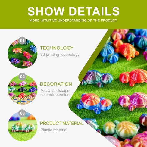 120pcs 3d المطبوعة مصغرة الحيوانات التماثيل التماثيل قوس قوس قزح التدرج مجموعة كبيرة لزخارف الحيوانات الأليفة المكتبية ، حديقة ، عرض المكتب ، ديكور الحيوانات المصغرة in Kuwait