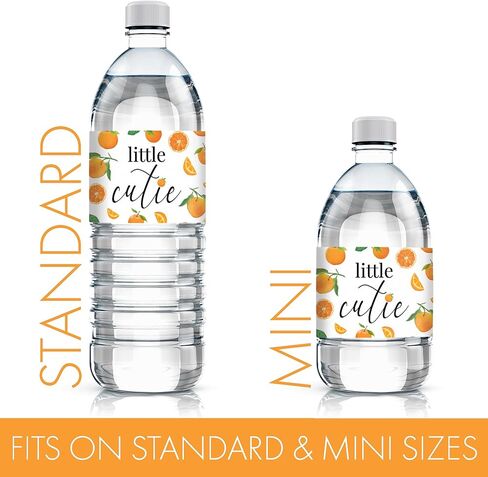 Little Cutie Baby Shower Water Bottle Labels, 24 Count in Saudi Arabia