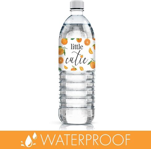 Little Cutie Baby Shower Water Bottle Labels, 24 Count in Saudi Arabia