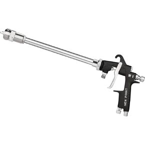 30cm Extension Long Pole Spray Angle Air Spray Gun - Pressure Feed Paint Gun High Efficiency for House Automotive Painting (Nozzle Size 1.0mm, 0 Spray Angle)