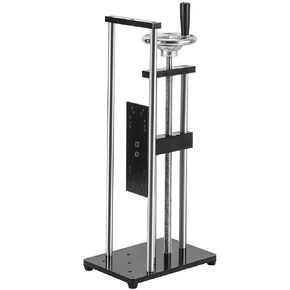 BAOSHISHAN Force Gauge Stand Push Pull Force Test Stand Manual Test Stand Vertical Spiral Type Stroke 220mm with 2 x HJJ-001 Clamp (APH Test Stand)