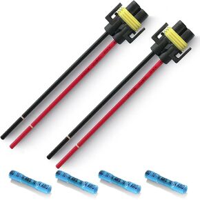 H11 Pigtail Socket Wiring Harness Female Connector for H11 H8 880 881 Headlights/Fog Lights Retrofit(Pack of 2)