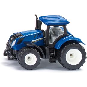 SIKU 1091, New Holland T7.315 Tractor, Metal/Plastic, Blue, Detachable cab and Trailer Hitch