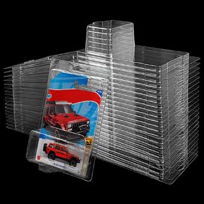 24 Pcs Clear Protector Cases Model Car Clamshell Cases Display Case Clear Protective Packs Car Blister Pack Covers Compatible with Hot-Wheels for Storage, 7.5 x 5 x 2 Inch