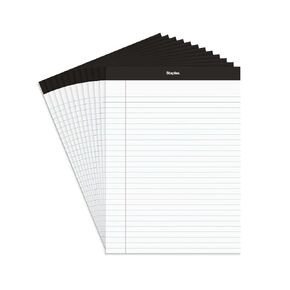 TRU RED 163865 Notepads 8.5-Inch X 11.75-Inch Wide White 50 Sh/Pad 12 Pads/Pk
