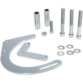 Polished Chrome Low Mount Alternator Bracket for SBC SB CHEVY Swp 283 305 327 350 383 400