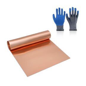 Copper Sheet Roll,0.02mm Thickness Copper Foil,4" Width x 11 FT Copper Strip Applicable to Various DIY Projects