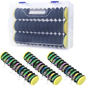 Fishing Line Storage Holders Organizer: 3pcs Fishing Line Spooler Winder, Fishing Line Hook and Leader Keeper with Rigging Spools
