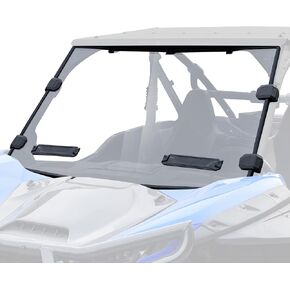 SAUTVS Full Windshield for Kawasaki Teryx 1000, Clear Dustproof Durable Hard Coat Poly Vented Front Full Windshield for Kawasaki Teryx KRX 1000 2020 2021 2022 2023 2024 Accessories
