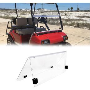 ECOTRIC Clear Windshield Compatible with 2000.5-UP Club Car DS Golf Cart Fold Down