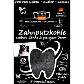 QCHEFS Dental Charcoal for Dogs – One Month Supply* - Food Topper - After Meal Licking Treat, Oral Health Snack