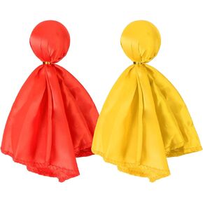 2 Pcs Penalty Flag Football Flags, Challenge Flag Referee Flag Tossing Flags Sports Fan Set for Football Games Party Accessory (1 Red, 1 Yellow)